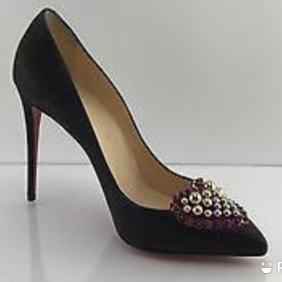 Christian Louboutin Shoes - Louboutin Coralta Mia 100 Glitter Tisse, US 7.5